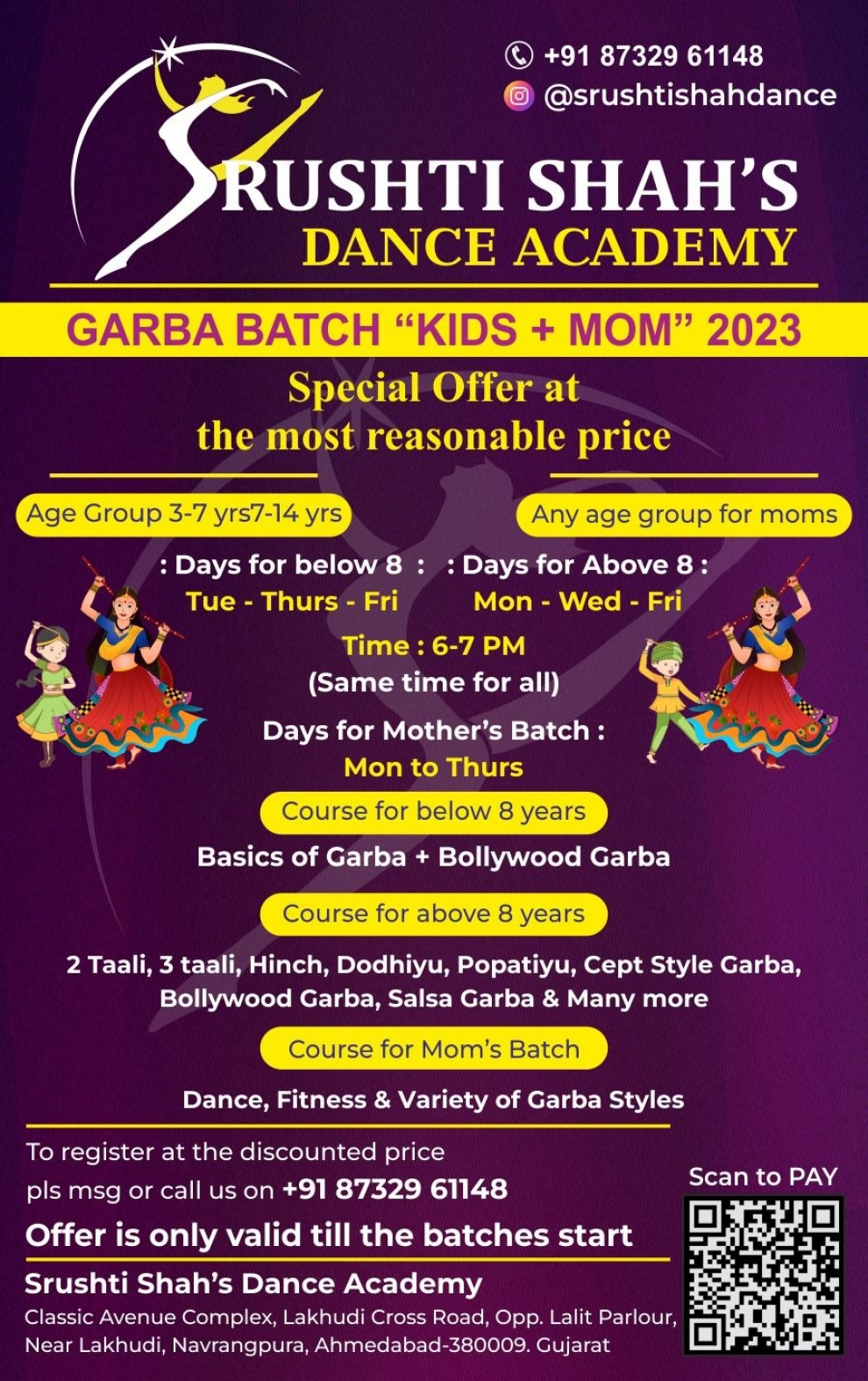 Garba Batch 2023 for Kids and Moms!
